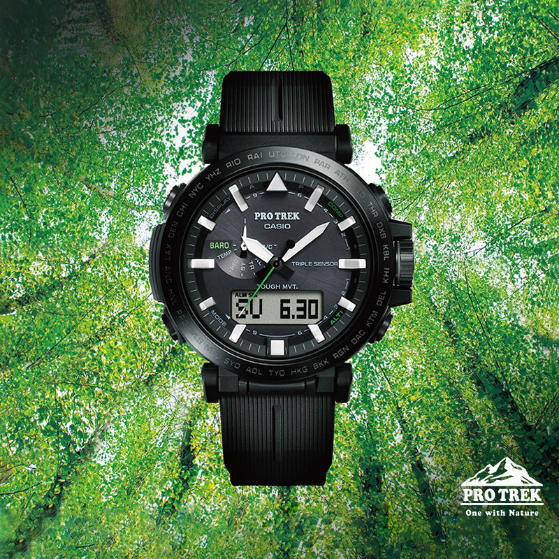 Casio Pro Trek Outdoor Sports Stylish Analog Watch 'Black White' PRW-6621Y-1PR