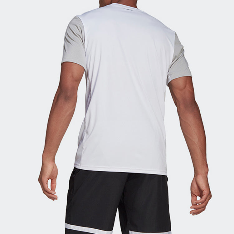 adidas Tennis Casual Sports Round Neck Short Sleeve White GL5439