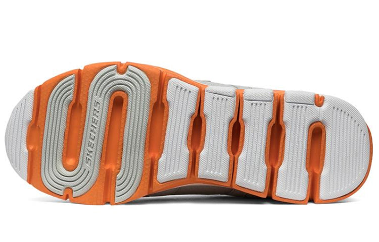 (WMNS) Skechers Liv Running Shoes Gray/Orange/White 12473-LGOR