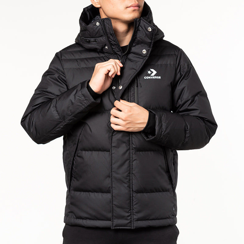 Men's Converse Outdoor With Down Feather Jacket Black 10019321-A02