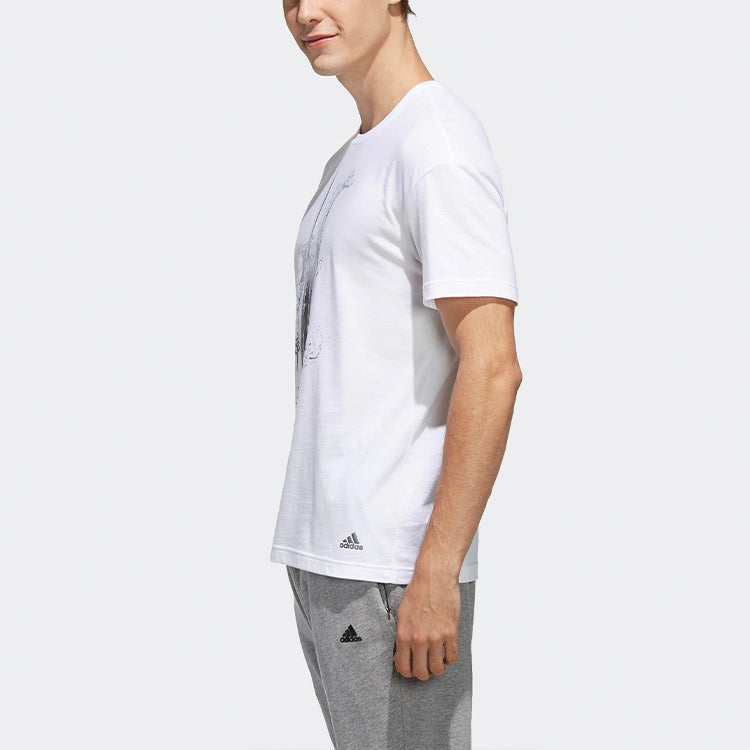 adidas Wj Ss Story Printed Crew Neck Sports Short Sleeve White FK4476