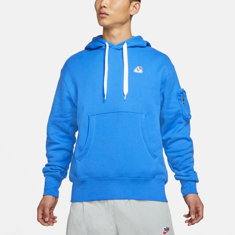 Nike Men's Sportswear Airmoji Ft W Cartoon Patch Sports Hooded Sweater For Blue DA8738-403