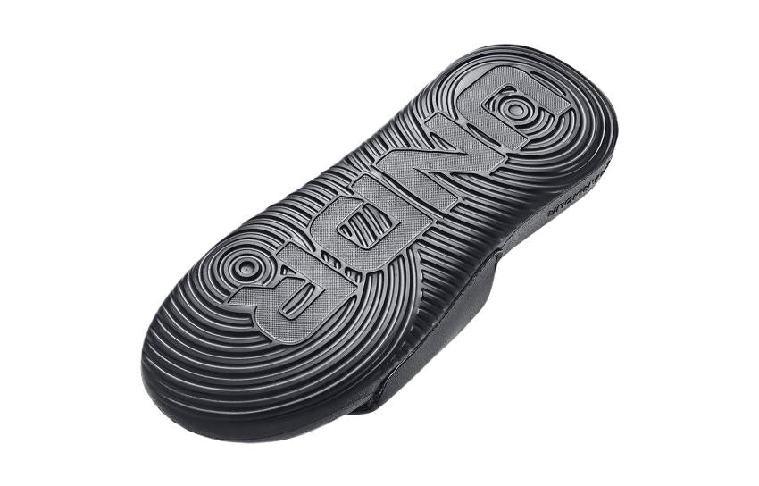 (GS) Under Armour Ansa Fixed Slide 'Black Blue Surf' 3023789-009