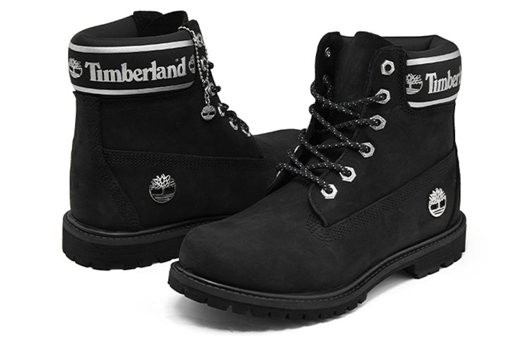(WMNS) Timberland 6 Inch Premium Waterproof Boots 'Black Nubuck Logo' A41CXW