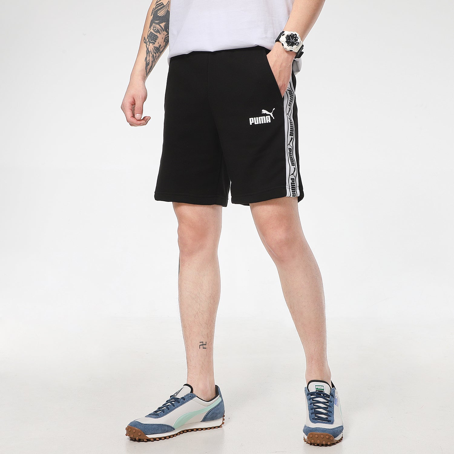 PUMA Rebel Sweat Shorts 'Black' 533192-01