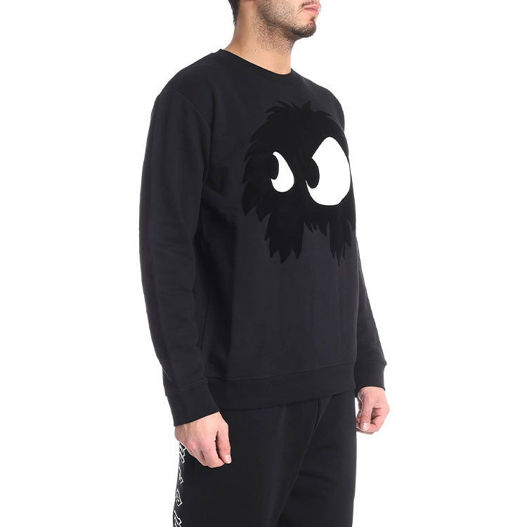 Alexander McQueen Pattern Round Neck Long Sleeves Sweatshirt 'Black' 415099-RKH51-1000