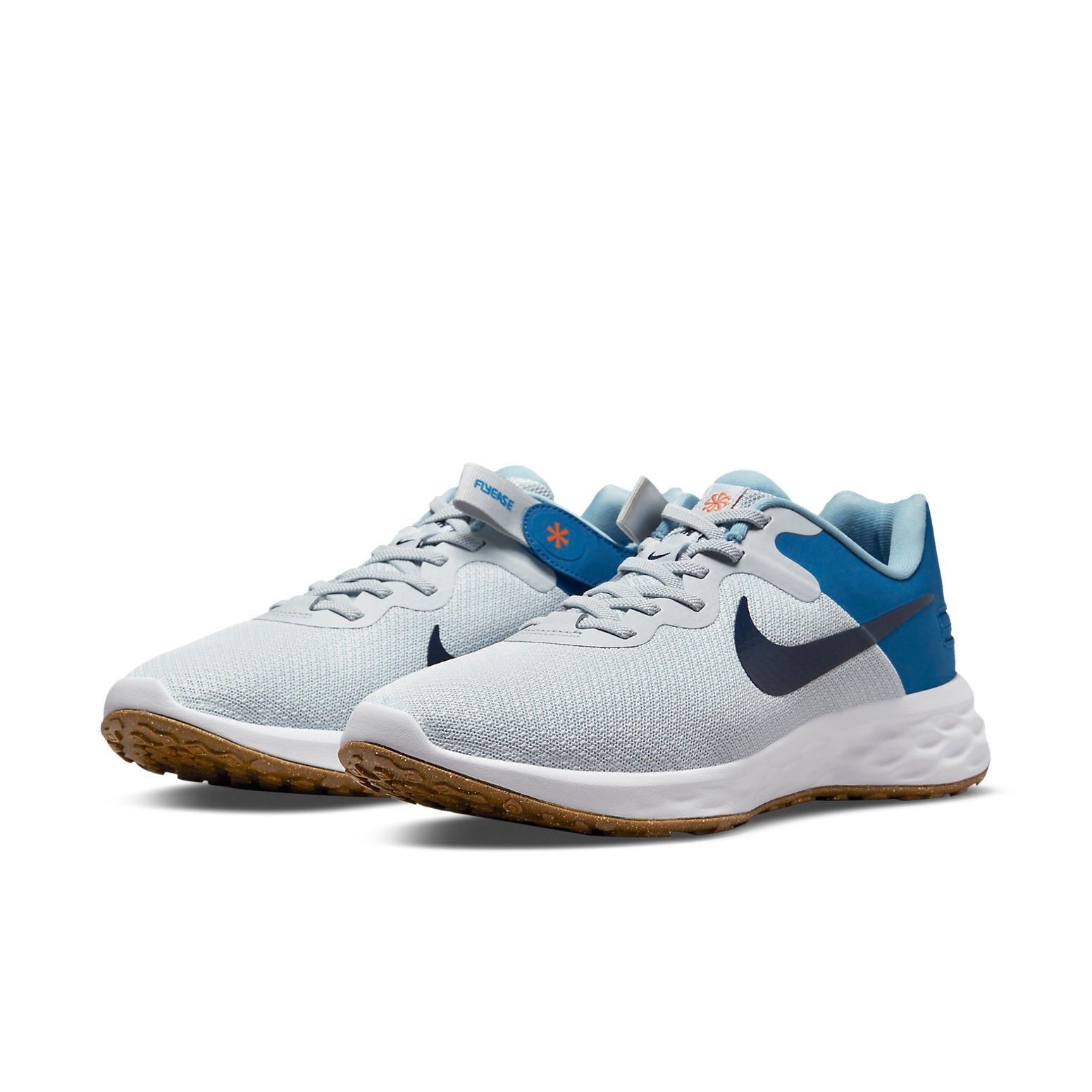 Nike Revolution 6 FlyEase Next Nature 'Pure Platinum Dark Marina Blue' DC8992-002