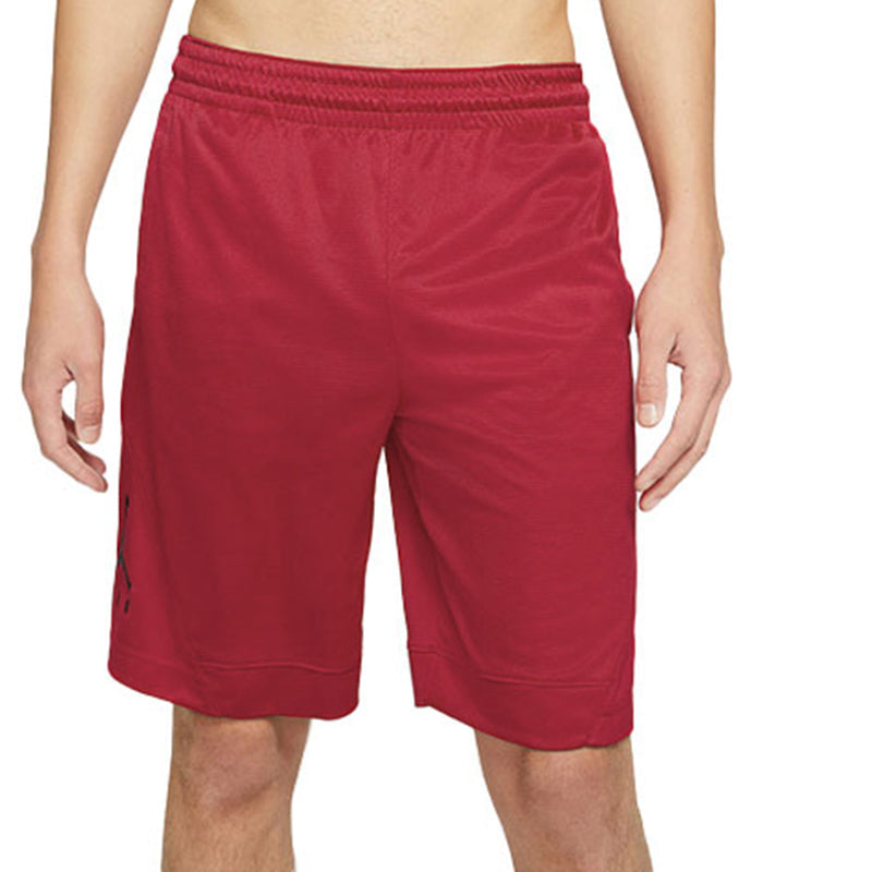 Air Jordan Rise Striped Triangle Logo Printing Quick Dry Knit Basketball Shorts Red BV5265-687