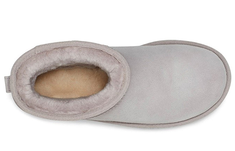 (WMNS) UGG Classic Mini UGG Rubber Logo 'Feather' 1108231-FEA