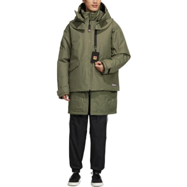 adidas originals Detachable Multiple Pockets Sports Stay Warm Down Jacket Green GT7285