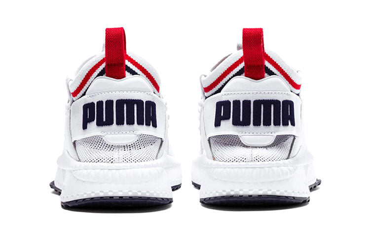 PUMA Evolution Tsugi Jun Sport Stripes Low Running Shoes Black/White 367519-01