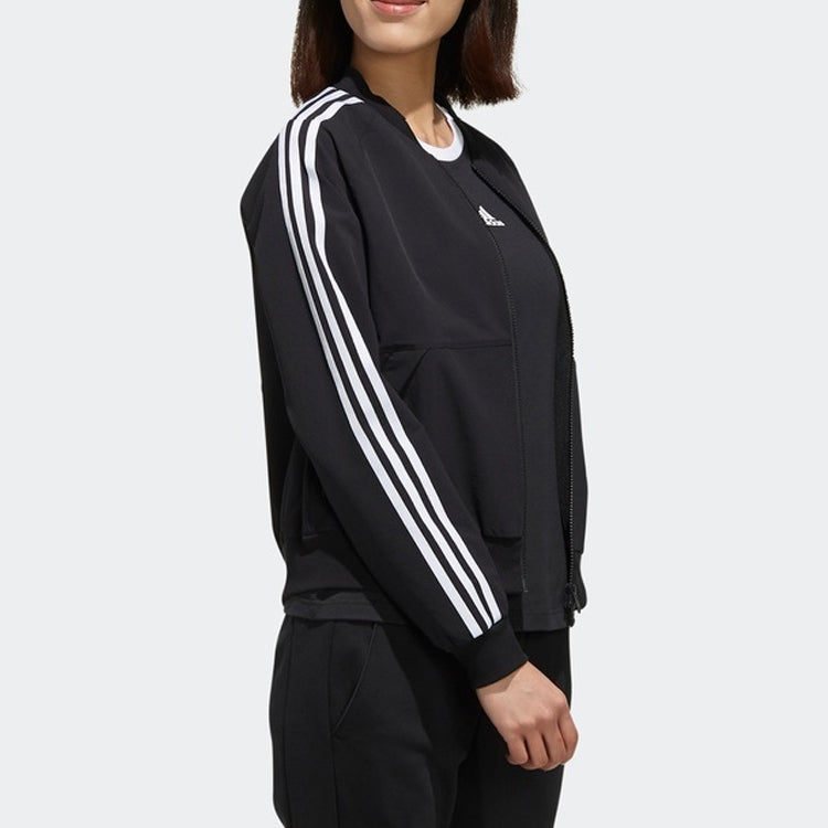(WMNS) adidas Stand Collar Sports Jacket Black FK3511