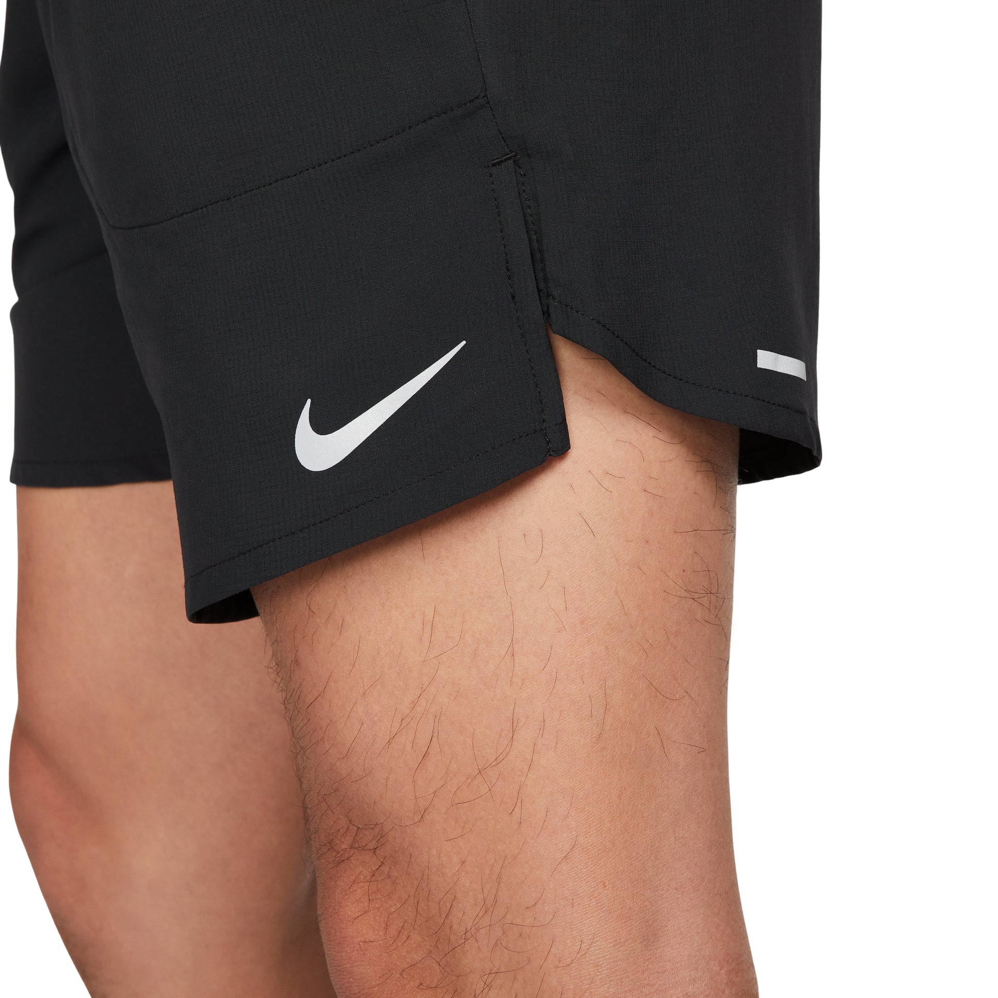 Men's Nike Solid Color Logo Sports Running Black Shorts DM4762-010