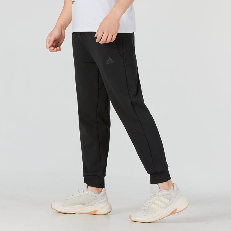 Men's adidas Mh Slim Knpnt Solid Color Logo Printing Elastic Waistband Sports Pants/Trousers/Joggers Black HM2968