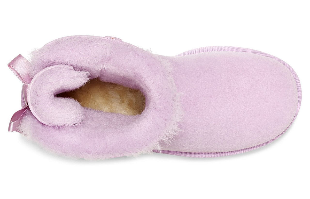 (WMNS) UGG Mini Bailey Bow II Fleece Lined Pink Purple 1016501-CATR
