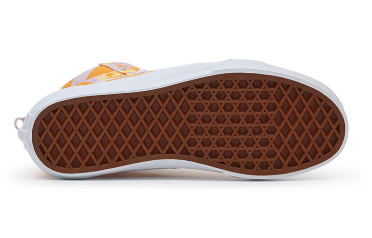 Vans SK8-HI Zip Wear-resistant Casual Skateboarding Shoes Big Boys Orange White VN0A4UI4BL6