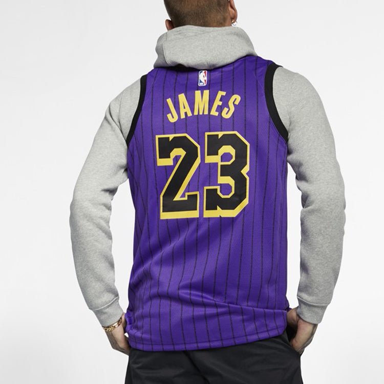 Nike NBA LeBron James City Version Jersey SW Fan Edition lakers 23 Purple AJ4618-510
