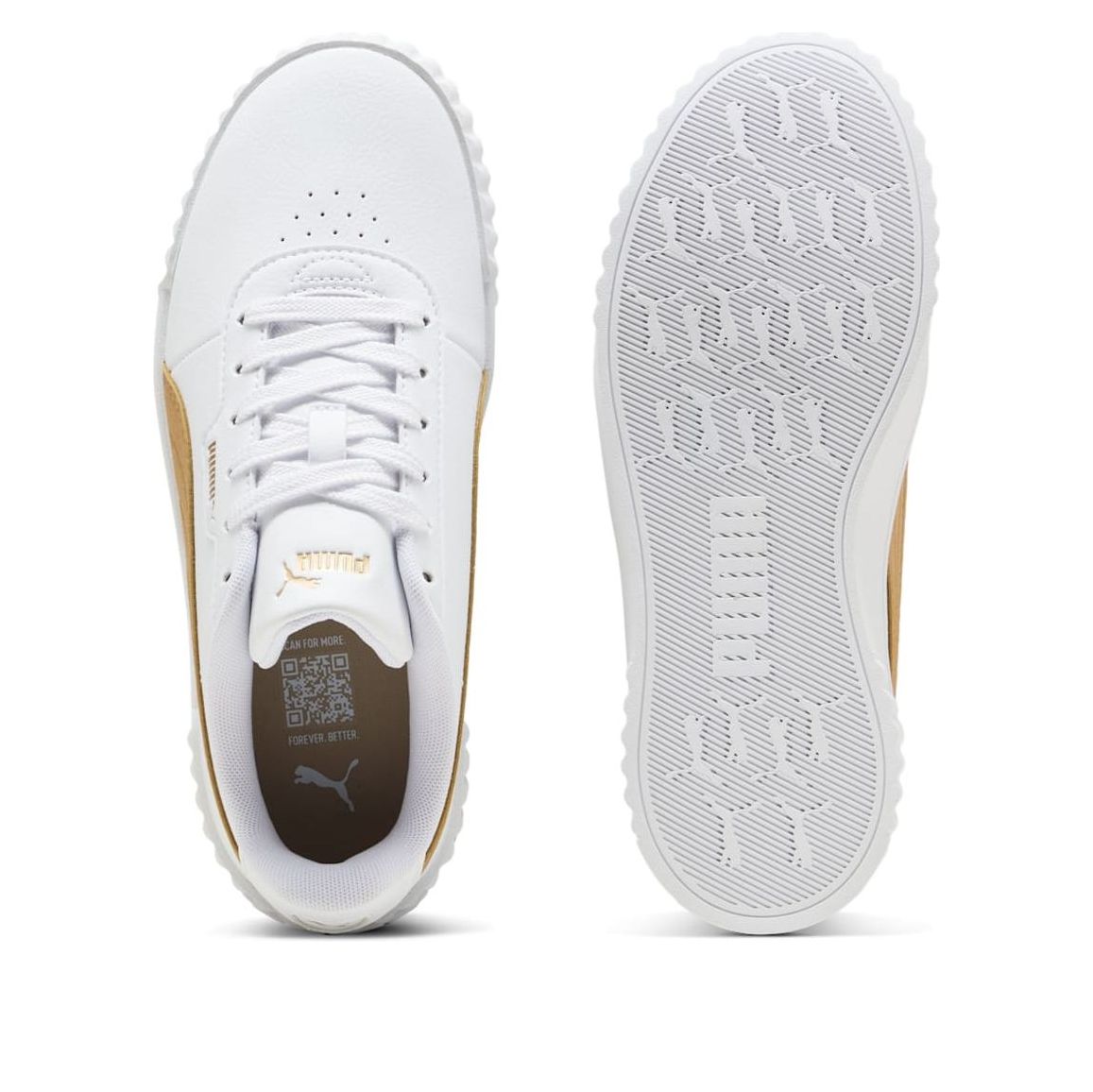 (WMNS) PUMA Carina 3.0 Aqua Metallics 'White Light Sand Gold' 400722-02