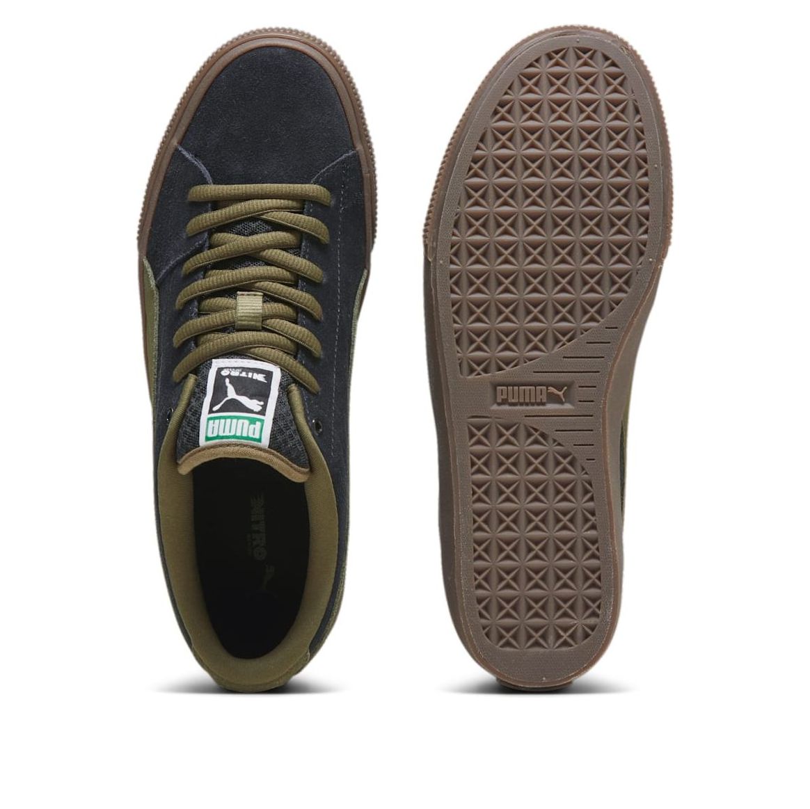 PUMA Suede Skate Nitro 'Black Olive Drab' 386082-13