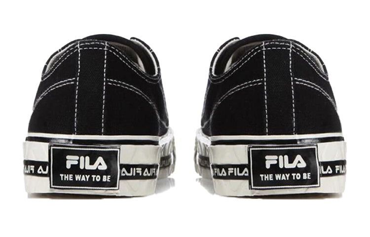 FILA Center Court S Low Top Board Shoes Black/White FS1SIB1051X_BLK