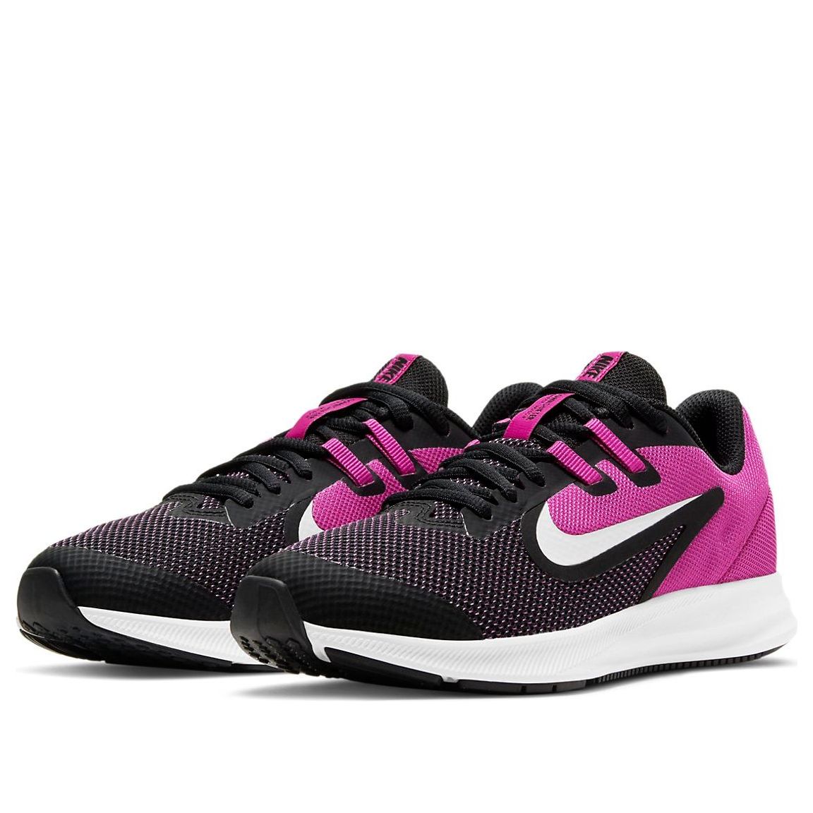 (GS) Nike Downshifter 9 'Black Active Fuchsia' AR4135-016