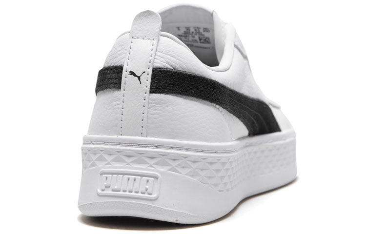 (WMNS) PUMA Smash Platform L 'White Black' 366487-12