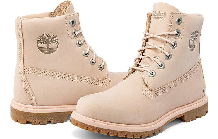(WMNS) Timberland Paninara Collarless 6 Inch Waterproof Boots 'Light Pink Nubuck' A2KQM662