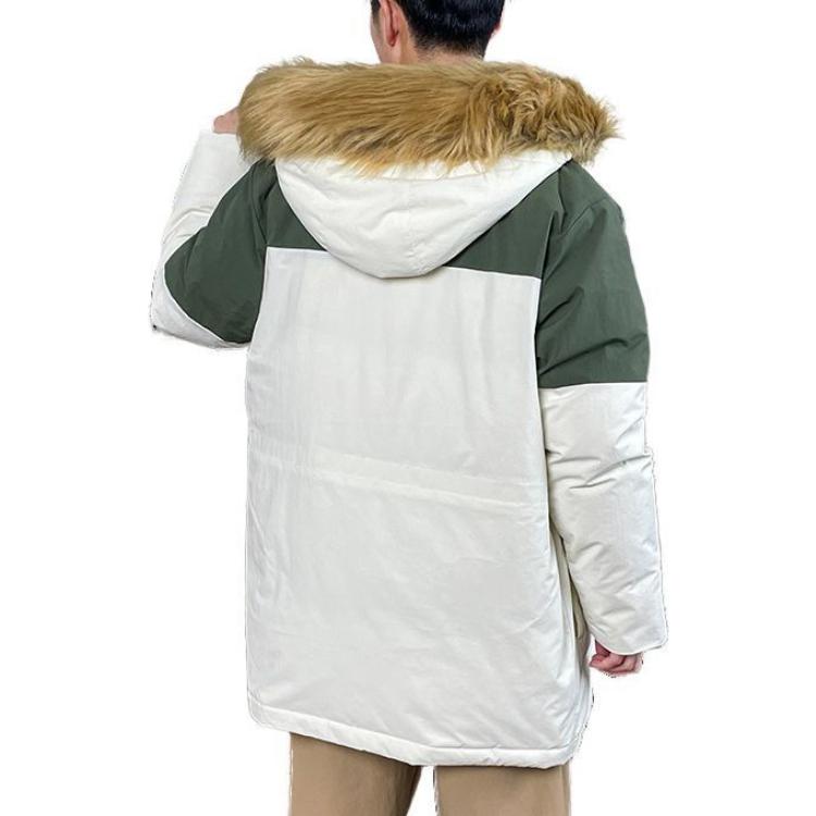New Balance Warm Hooded Down Jacket Asia Sizing 'White Black' AMJ34323-CIC