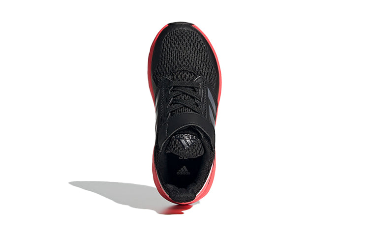 (GS) adidas Fortafaito Top Strap 'Black Red' FW7287