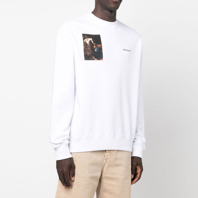 Off-White Caravaggio-print Sweatshirt 'White' OMBA057C99FLE0110110