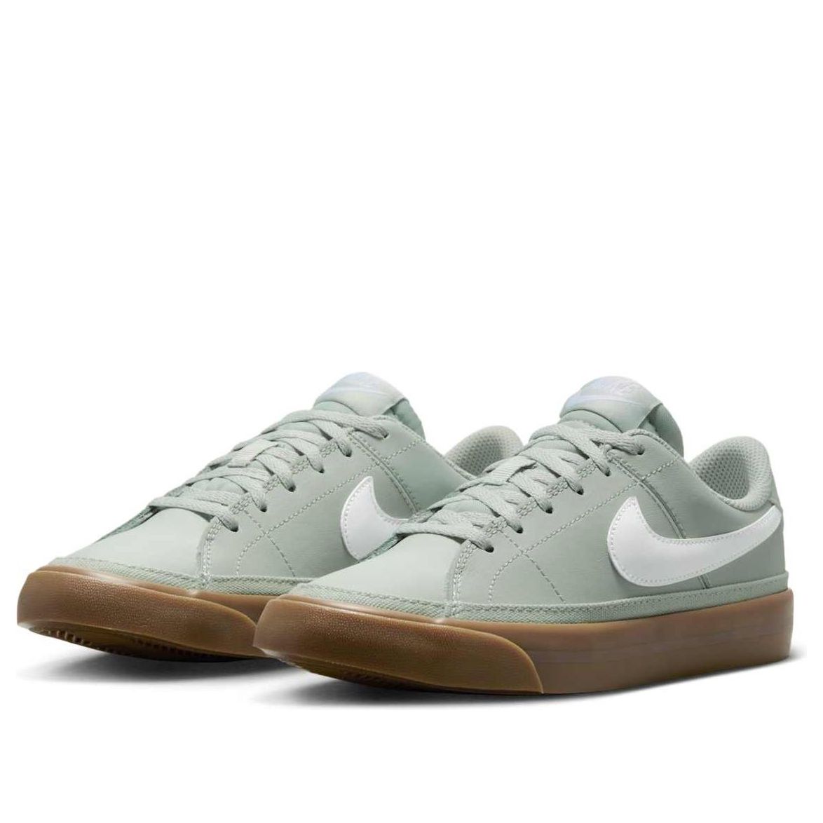 (GS) Nike Court Legacy 'Light Silver Gum Dark Brown White' DA5380-006
