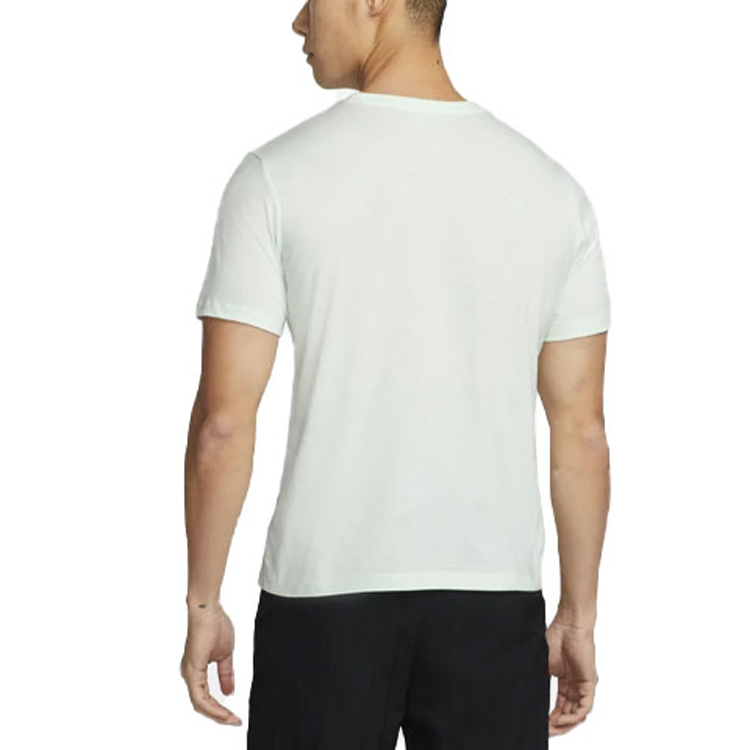 Men's Nike Embroidered Logo Micro Mark Solid Color Short Sleeve Green T-Shirt AR4999-394