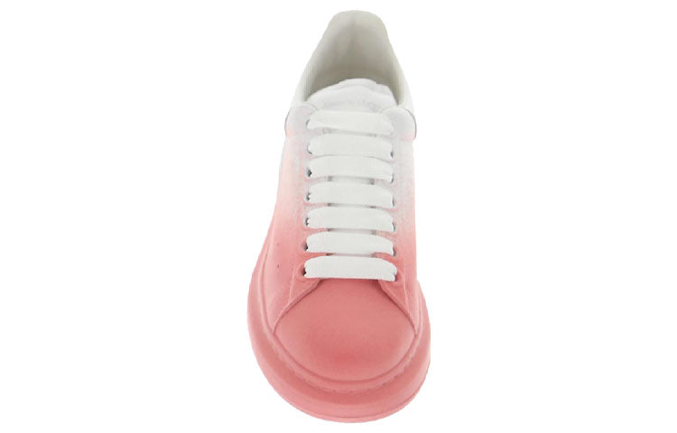 (WMNS) Alexander McQueen Oversized Sneaker 'White Pink Velvet Spray' 586388WHWM19307