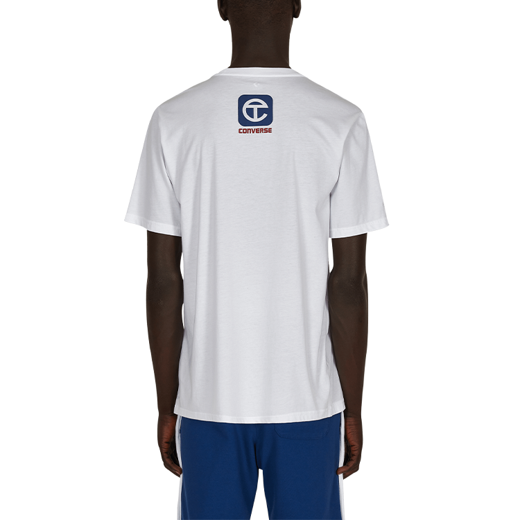 Converse x TELFAR Crossover Basketball Sports Printing Round Neck Short Sleeve White T-Shirt 10022844-A01