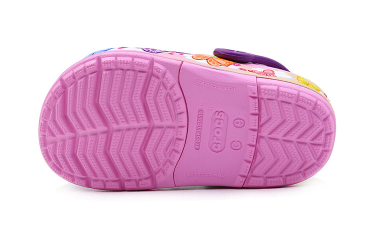 (PS) Crocs Funny Butterfly Outdoor Flat Heel Sports Pink Sandals 205649-6I2