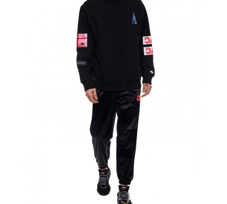 adidas Alexander wang Unisex New York Printing Sports Trousers Black FL6905