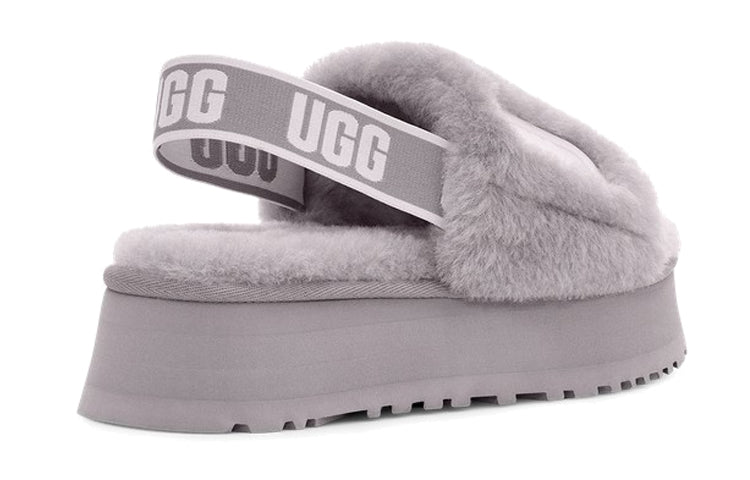 (WMNS) UGG Disco Slide Lightweight Cozy Thick Sole Gray Purple Colorblock 1112258-SAMT