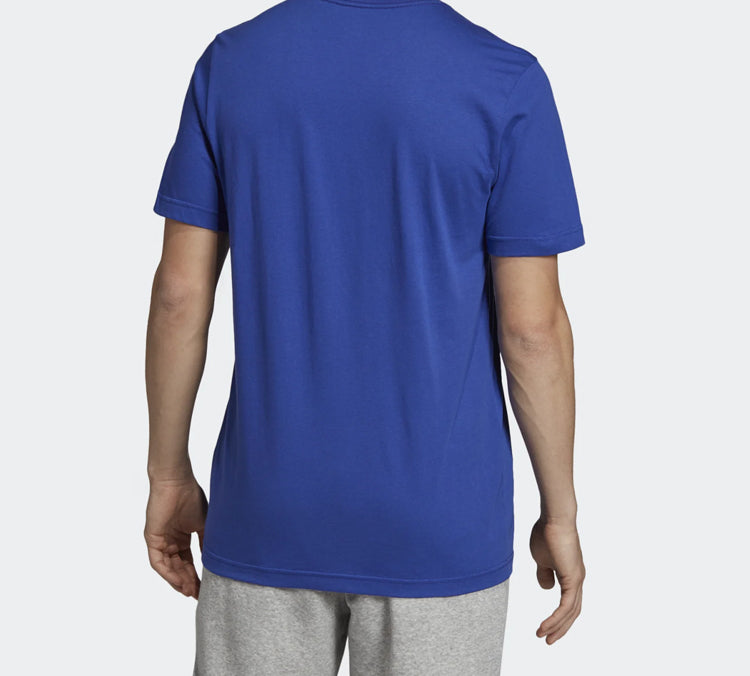 adidas Alphabet Logo Printing Sports Short Sleeve Blue DV3052