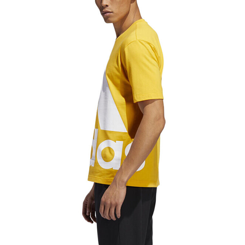 adidas Sports Round Neck Casual Alphabet Short Sleeve Yellow GK3327