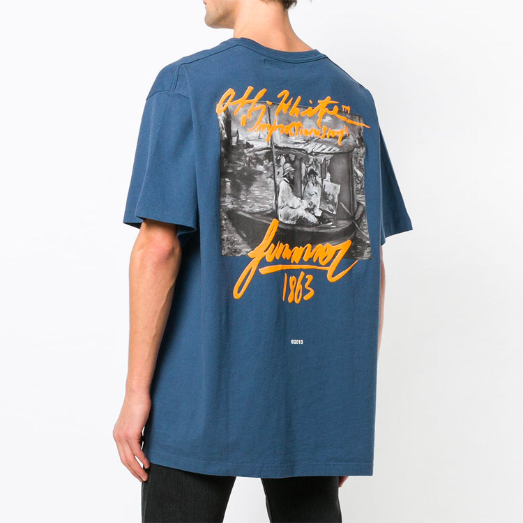 Off-White SS19 99 Summer Graphic Print Cotton Oversize OMAA038R191850093088