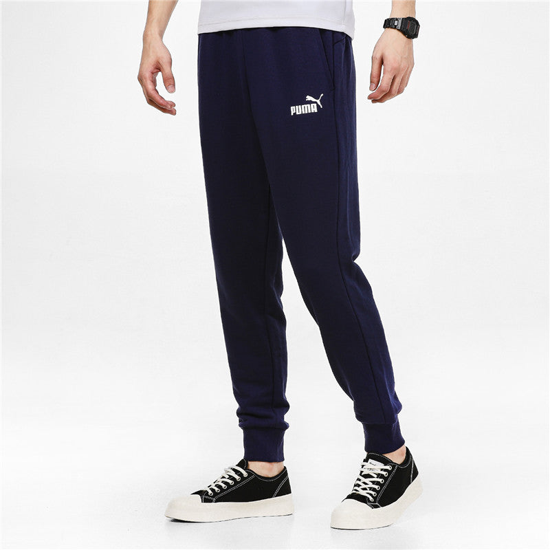 PUMA Essentials Logo Pants 'Navy White' 588730-06
