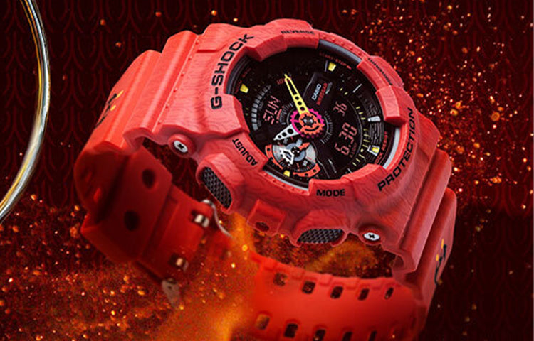 CASIO G-Shock Analog-Digital 'Red' GA-110SGH-4APFS