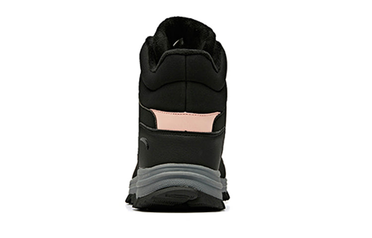 (WMNS) ANTA Outdoor Series Sneakers Fleeced High 'Black Beige Grey' 12948960-1