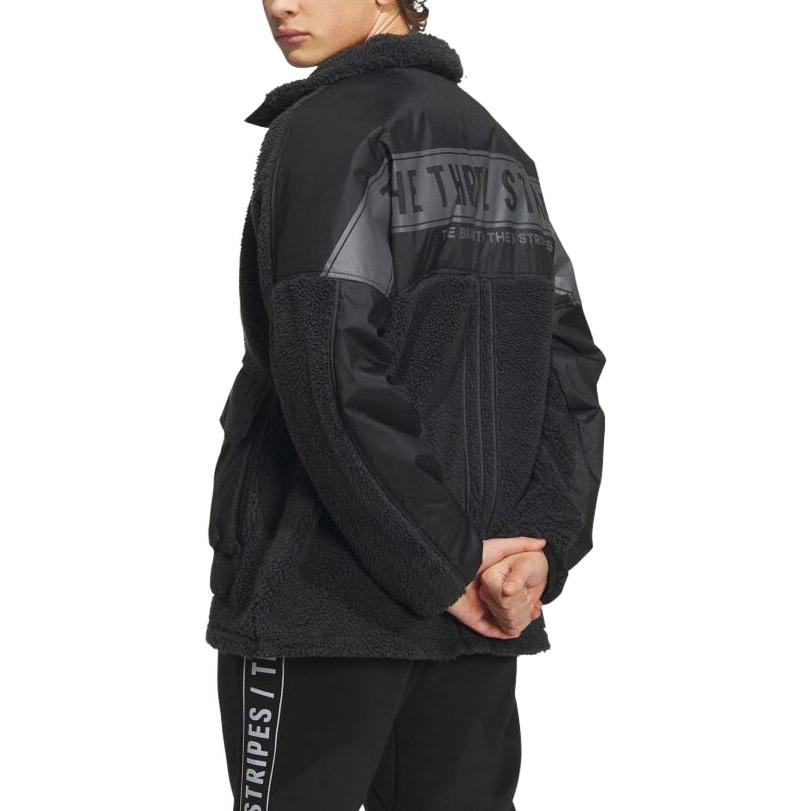 adidas Warding Oversized Boa Full-Zip Jacket (Gender Neutral) 'Black' IK7341