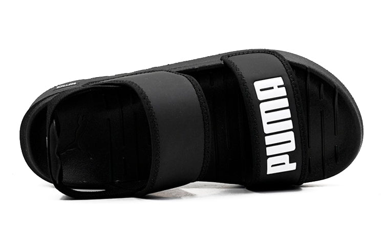 (GS) PUMA Soft Sandal 'Black White' 375694-01