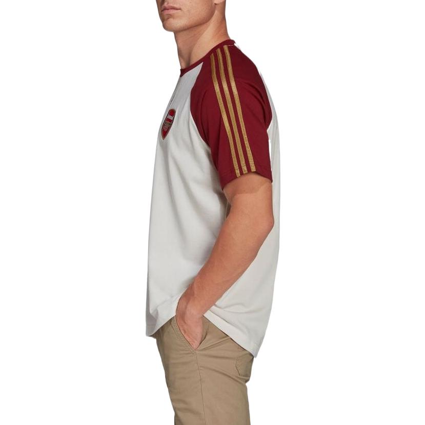 adidas Arsenal Teamgeist Crew Tee 'White Noble Maroon' HA2720