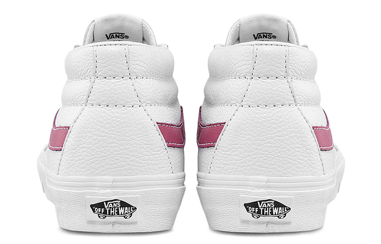 Vans Unisex Sk8-Mid Mid-Top Sneakers White/Red VN0A3WM3B84