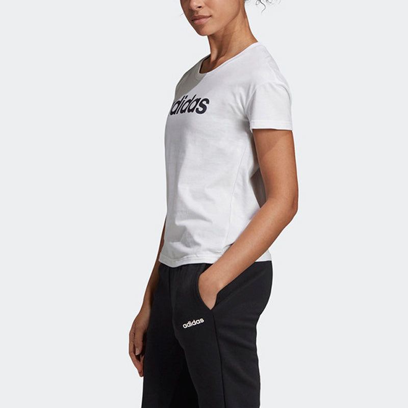 (WMNS) adidas Foil Graphic T-Shirt Asia Sizing 'White Black' EI4575