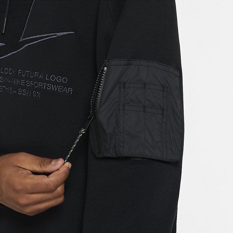 Nike NSW Sportswear Pullover Hoodie 'Black Heather' CU3797-001