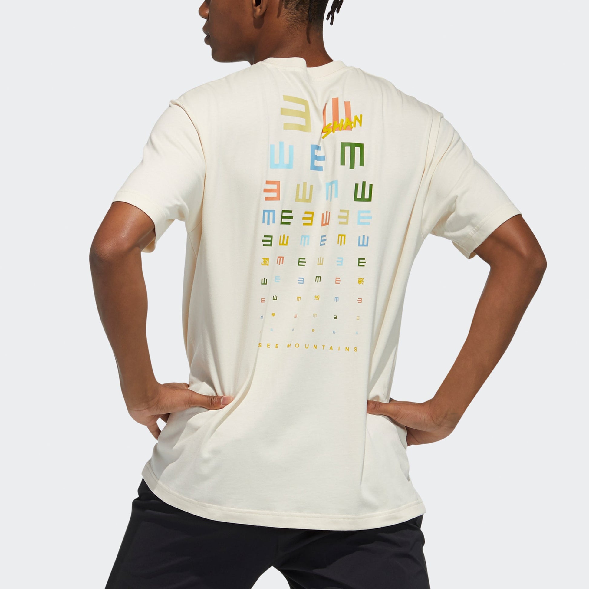 adidas Unisex Iseem Gfx Sports Printing Round-neck Beige/White GN7337